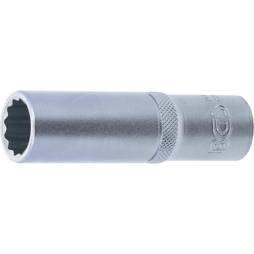 Douille pour Clé 12 Pans Longue 12,5 mm (1/2) - 15 mm - Précision et Durabilité, Chrome-Vanadium - D-Work
