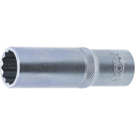 Douille Longue 12 Pans 12,5 mm (1/2) - 17 mm - Précision et Durabilité, Acier, Zones Difficiles - D-Work