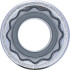 Douille Longue 12 Pans 12,5 mm (1/2) - 17 mm - Précision et Durabilité, Acier, Zones Difficiles - D-Work