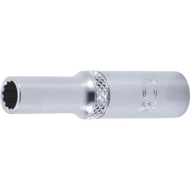 Douille Longue 6,3 mm (1/4 ) - Douze Pans, 6 mm - Précision et Durabilité - BGS
