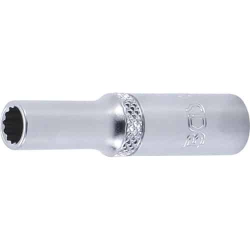 Douille Longue 6,3 mm (1/4 ) - Douze Pans, 6 mm - Précision et Durabilité - BGS