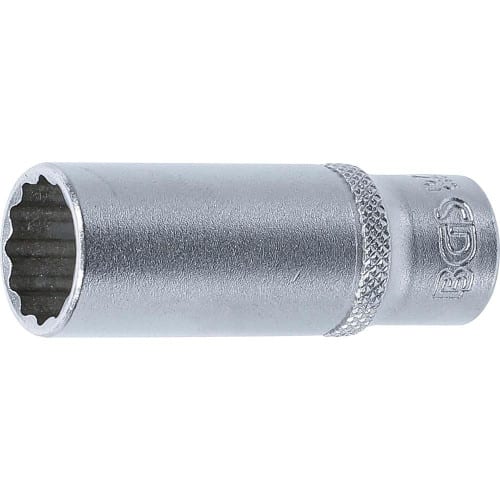 Douille Longue 6,3 mm (1/4 ) - Douze Pans 13 mm - - Précision et Durabilité - BGS