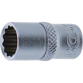 Douille pour Clé Douze Pans 6,3 mm (1/4 ) - 9 mm - Acier Résistant - Usage Précis et Durable - BGS