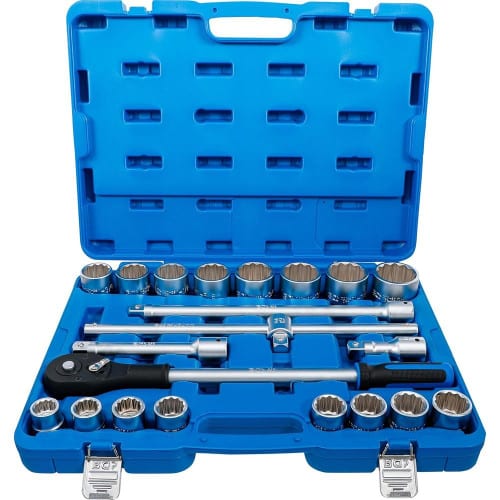 Coffret de Douilles 21 Pièces 20 mm (3/4 ) - Acier, En Pouces - Polyvalence et Robustesse - BGS