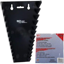 Support de Rangement pour Clés Mixtes/Polygonales - 12 pcs - Organisation Pratique et Gain de Place - D-Work