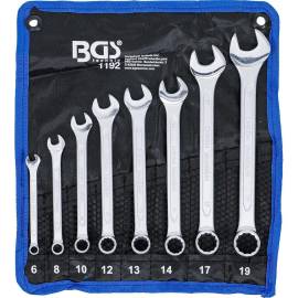 Jeu de Clés Mixtes 6-19 mm - 8 pcs - Acier Résistant et Pratique pour Mécanique et Bricolage, Pro - D-Work