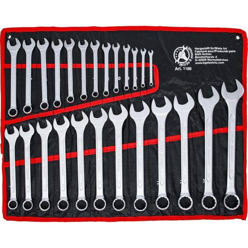 Jeu de Clés Mixtes 6-32 mm - 25 pcs - Acier Résistant et Pratique pour Bricolage, Pro - D-Work