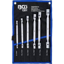 Jeu de Clés à Œil Doubles Tête Orientable 6 Pièces - Acier Résistant - Polyvalence et Précision - BGS