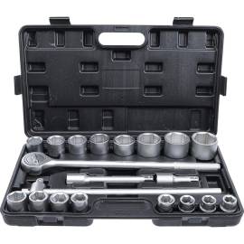 Coffret de Douilles 20 Pièces 19-50 mm - Acier Résistant - Outils Polyvalents pour Mécanique et Bricolage - BGS