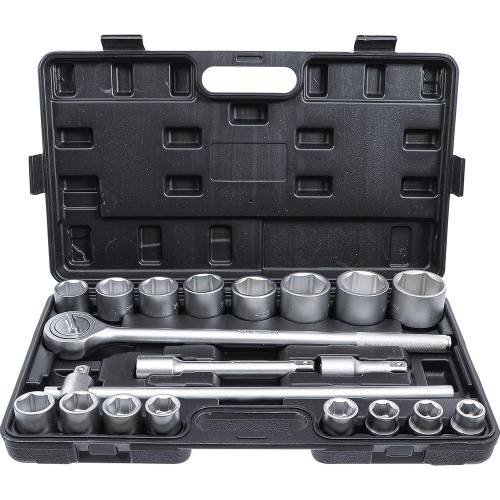 Coffret de Douilles 20 pcs 19-50 mm - Acier Résistant - Outils Polyvalents pour Mécanique et Bricolage - D-Work