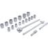 Coffret de Douilles 20 pcs 19-50 mm - Acier Résistant - Outils Polyvalents pour Mécanique et Bricolage - D-Work