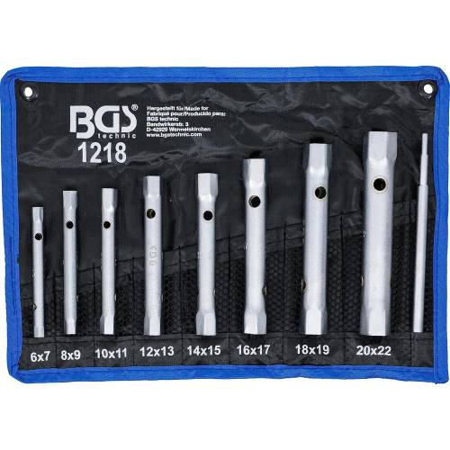 Jeu de Clés à Tubes 9 Pièces 6x7 - 20x22 mm - Acier Résistant - Polyvalence et Précision - BGS