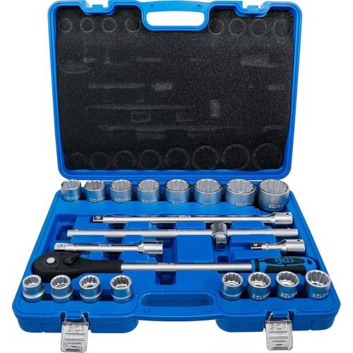 Coffret de Douilles Douze Pans 20 mm (3/4) - 21 pcs - Acier Résistant et Précision Professionnelle - D-Work