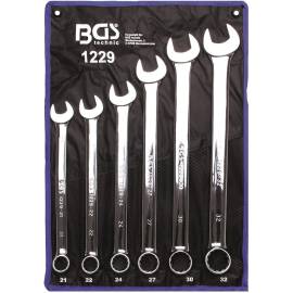 Jeu de Clés Mixtes Extra Longues 21-32 mm - 6 pcs - Acier Résistant et Précision Professionnelle - D-Work