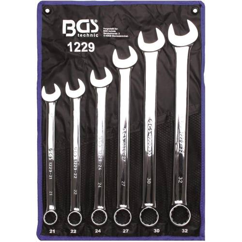 Jeu de Clés Mixtes Extra Longues 21-32 mm - 6 pcs - Acier Résistant et Précision Professionnelle - D-Work