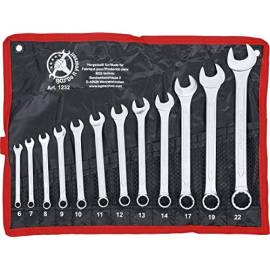 Jeu de Clés Mixtes 6-22 mm - 12 pcs - Acier Résistant et Précision Professionnelle - D-Work