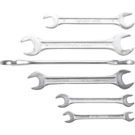 Jeu de Clés Plates Doubles 6 Pièces - 6x7 à 18x19 mm - Acier Résistant - Outils Polyvalents pour Bricolage - BGS