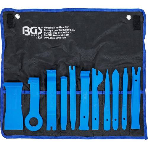 Kit d Outils pour Habillage Intérieur - 11 Pièces - Polyvalent et Pratique - BGS