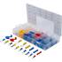 Assortiment de Cosses 160 pcs - l. 11 mm, H. 3,2 mm, Prof. 22,9 mm - Connectique Fiable et Pratique - D-Work
