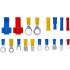 Assortiment de Cosses 160 Pièces - Largeur 11 mm, Hauteur 3,2 mm, Profondeur 22,9 mm - - Connectique Fiable et Pratique - BGS