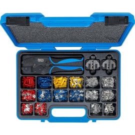 Pince à Sertir avec 2 Paires de Mâchoires - Assortiment 1000 Cosses - Polyvalence et Praticité - BGS