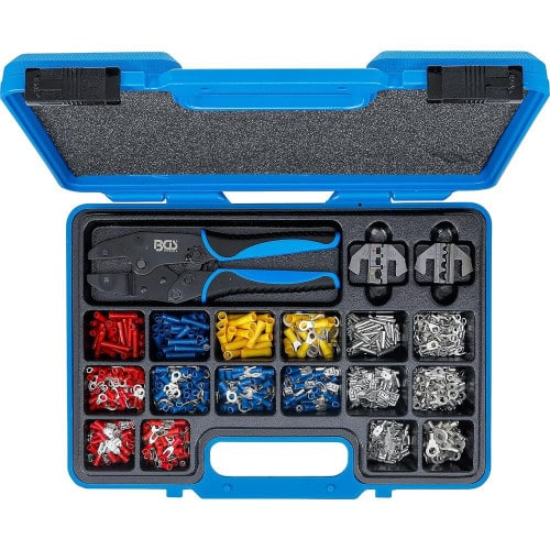 Pince à Sertir avec 2 Paires de Mâchoires - Assortiment 1000 Cosses - Polyvalence et Praticité - BGS