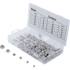Assortiment de Rivets Pop 150 Pièces - Acier, Ø3.2 à 4.8 mm - Fixation Solide et Polyvalente - BGS