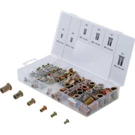 Assortiment d Écrous Rivets Acier Galvanisé - 150 Pièces - Résistants et Durables - BGS