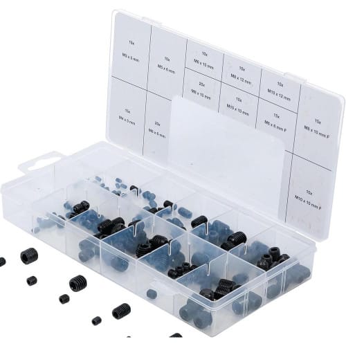 Assortiment de Vis Sans Tête 160 pcs - Acier, Résistantes et Polyvalentes - D-Work