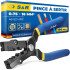 Pince à Sertir et Dénuder - Pour Cosses de Câble jusqu à 16 mm - Précision et Polyvalence, Pro - D-Work