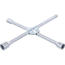 Clé en Croix VP pour Voitures - 17 x 19 x 21 x 12,5 mm (1/2) - Acier Résistant - Prise Polyvalente et Durable - D-Work