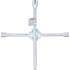 Clé en Croix VP pour Voitures - 17 x 19 x 21 x 12,5 mm (1/2) - Acier Résistant - Prise Polyvalente et Durable - D-Work