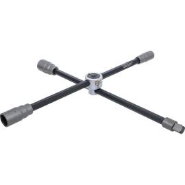 Clé en Croix Pliable 24x27x32x20 mm (3/4 ) Pratique et Polyvalente - BGS
