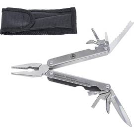 Outil Multifonctions 12-en-1 160 mm - Pince Intégrée, Polyvalent et Compact, Acier, Pro - D-Work