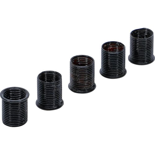 Inserts Taraudés M14 x 1,25 mm - 19 mm, Lot de 5 - Fixation Fiable et Durable - BGS