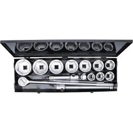 Coffret de Douilles 15 Pièces 25 mm (1 ) - 36 à 80 mm - Acier Résistant - Usage Professionnel - BGS