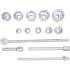 Coffret de Douilles 15 pcs 25 mm (1) - 36 à 80 mm - Acier Résistant - Usage Professionnel - D-Work