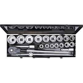 Coffret de Douilles 20 Pièces 19-50 mm (3/4 ) - Acier Résistant - Outils Polyvalents pour Mécanique et Bricolage - BGS