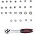 Coffret de Douilles 6,3 mm (1/4) 4-13 mm - 27 pcs - Acier Résistant et Pratique - Pro - D-Work