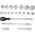 Coffret de Douilles 20 pcs 19-50 mm (3/4) - Acier Résistant - Outils Polyvalents pour Mécanique et Bricolage - D-Work