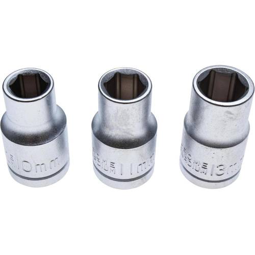 Jeu de Douilles 12,5 mm (1/2) 10-11-13 mm - 3 pcs - Acier Résistant - Précision et Durabilité - D-Work