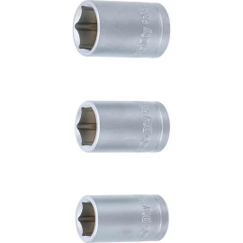 Jeu de Douilles 12,5 mm (1/2 ) 15-17-19 mm - 3 Pièces - Acier Résistant et Pratique pour Mécanique - BGS