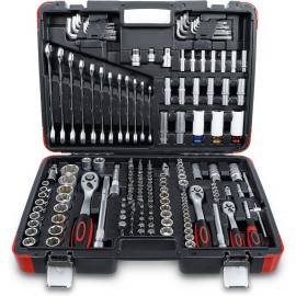 Coffret de Douilles 176 Pièces - 6,3 mm (1/4 ), 10 mm (3/8 ), 12,5 mm (1/2 ) - Acier Résistant - Ensemble Complet pour Bri - BGS