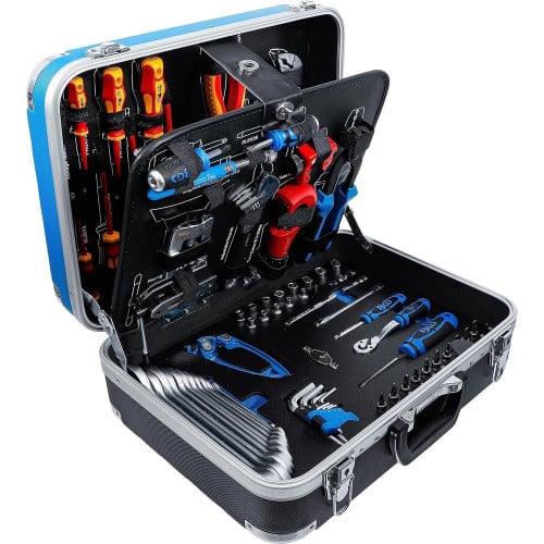 Caisse à Outils pour Refroidissement et Climatisation - 86 pcs - Kit Complet et Organisé, Plastique - D-Work