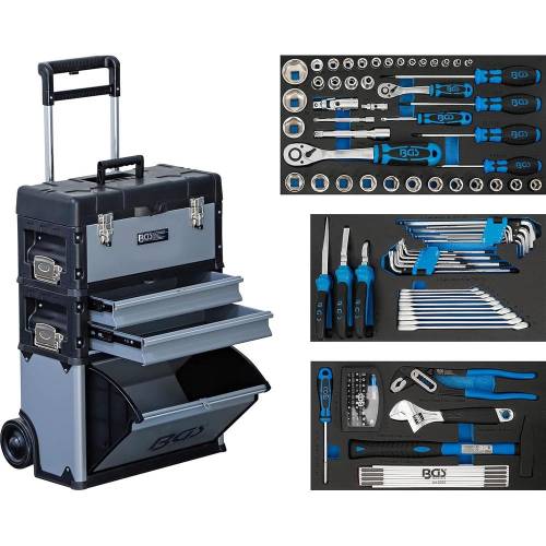 Chariot de Montage Mobile avec 111 Outils - Dimensions 33,5x10x45,5 cm - Mobilité et Polyvalence pour Atelier - BGS