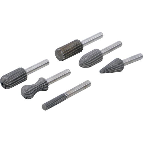 Jeu de Fraises Haute Vitesse 6 pcs - Acier Rapide HSS - Coupe Précise et Durable, Plastique, Pro - D-Work