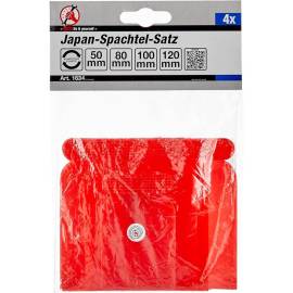 Jeu de Couteaux à Mastiquer 4 pcs 50/80/100/120 mm - Plastique - Pratique et Résistant - D-Work