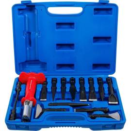 Jeu de Chasses et Burins 15 pcs - Acier Résistant - Outils de Démontage et Découpe Précise, Pro - D-Work