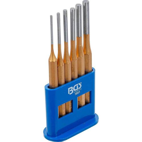 Jeu de Chasse-Goupilles 6 Pièces 3-8 mm - 150 mm - Acier Résistant - Précision et Durabilité - BGS