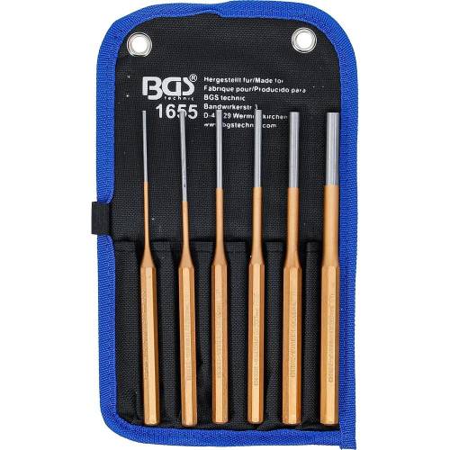 Jeu de Chasse-Goupilles 6 pcs 3-10 mm - 200 mm L. - Acier Résistant - Précision et Durabilité, Pro - D-Work